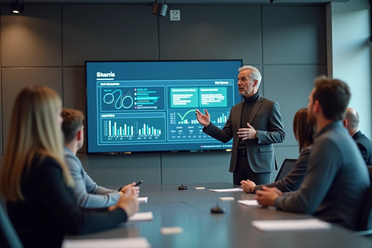 Présentation de projets innovants par Bertrand Barré lors d'une conférence professionnelle